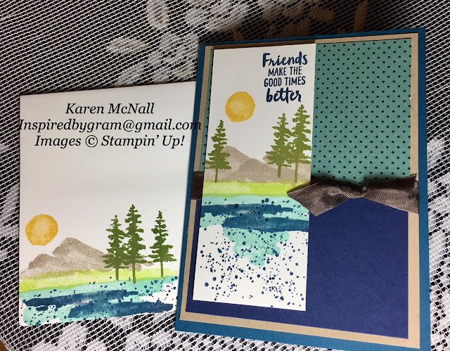 Case a card using Waterfront Stamp Set from Occasions 2018