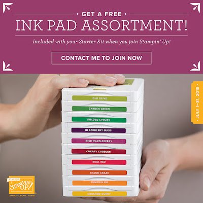 Free Stampin’ Up! Ink Pads Promotion Starting July 1-31, 2018