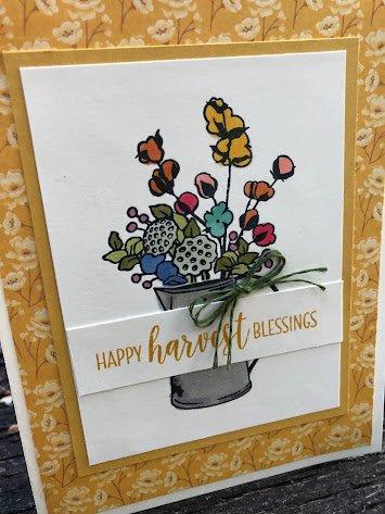 Fall Harvest Blessings using Country Home Stamp Set