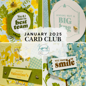 January 2025 Card Club Featuring Hugs for Love Bundle