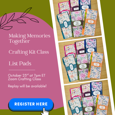 Making Memories – Crafting Kit Class